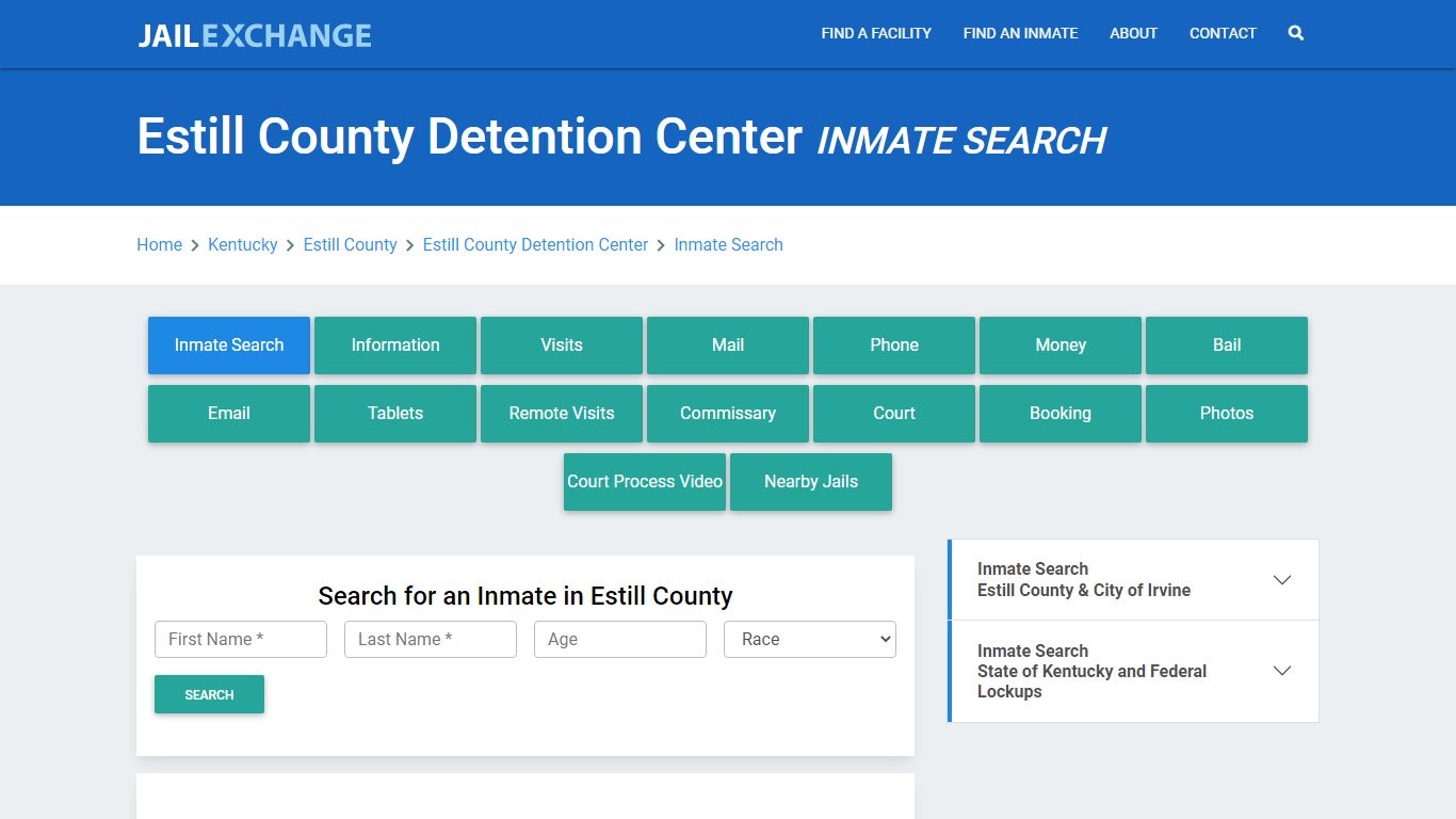 Estill County Detention Center Inmate Search - Jail Exchange