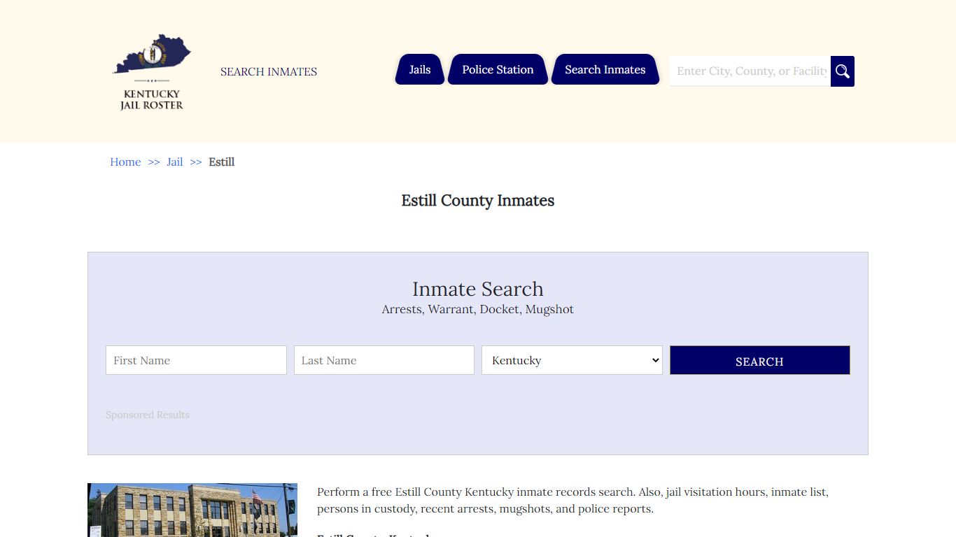 Estill County Inmates | Jail Roster Search